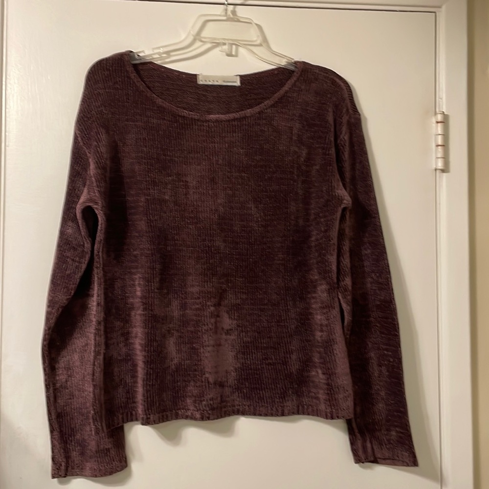 CHAVA Classics Vintage Purple Chenille Sweater